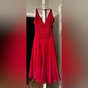 Jessica McClintock red halter formal